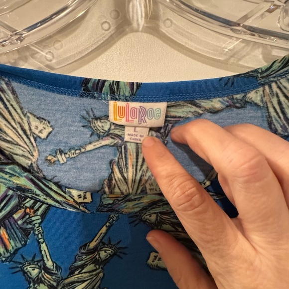 Lularoe Julia Statue of Liberty dress size L A1.2 - Picture 2 of 4